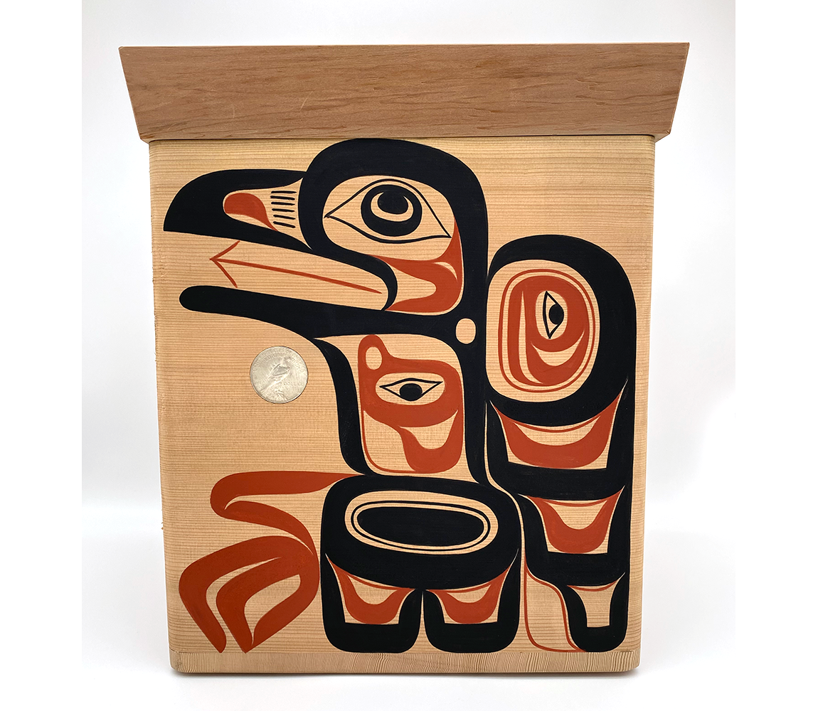 Four Faces of Raven Carved Bentwood Box - David Stephens